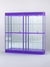 Витрина "АЛПРО" №3-2м-400-3 (задняя стенка - зеркало)  Фиолетовый