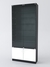 Витрина "АСТРА" №33-1 (с дверками, задняя стенка - ДСП)  Черный+Белый