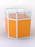 Прилавок из профиля угловой шестигранный №2 (без дверок) Оранжевый 0132 BS