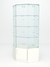 Витрина стеклянная "ИСТРА" угловая №118 шестигранная (без дверки, задние стенки - стекло) Белый
