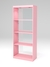 Стеллаж "АФРОДИТА" №2-2 (задняя стенка - стекло) Фламинго розовый