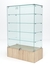 Витрина стеклянная "ИСТРА" островная №325 (с дверками, фасад - стекло) Дуб Сонома