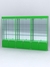 Витрина "АЛПРО" №1-3м-300-3 (задняя стенка - зеркало)  Зеленый
