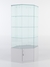 Витрина стеклянная "ИСТРА" угловая №18 шестигранная (с дверкой, задние стенки - стекло) Серый