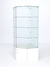 Витрина стеклянная "ИСТРА" угловая №115 пятигранная (без дверки, задние стенки - стекло) Белый