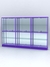Витрина "АЛПРО" №4-3м-300-3 (задняя стенка - зеркало)  Фиолетовый