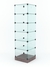 Витрина стеклянная "КУБ" №502 стаканчик (без дверок, передняя стенка - стекло) Ясень Анкор