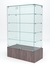 Витрина стеклянная "ИСТРА" островная №325 (с дверками, фасад - стекло) Ясень Анкор