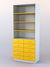 Шкаф для аптек №6 с 10-ю ящиками задняя стенка ДВП. Белый + Солнечный цвет
