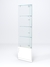 Витрина стеклянная "ИСТРА" угловая №105-У трехгранная (без дверок, бока - стекло) Белый