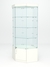 Витрина стеклянная "ИСТРА" угловая №17 шестигранная (с дверкой, задние стенки - стекло) Белый