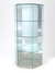 Витрина "ИСТРА" настольная шестигранная №6 (закрытая, задняя стенка - зеркало)  Дуб Сонома