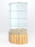 Витрина стеклянная "ИСТРА" угловая №16 пятигранная (с дверкой, задние стенки - зеркало) Дуб Золотистый