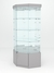Витрина стеклянная "ИСТРА" угловая №19 шестигранная (с дверкой, задняя стенка - зеркало) Серый