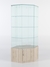 Витрина стеклянная "ИСТРА" угловая №18 шестигранная (с дверкой, задние стенки - стекло) Дуб Сонома