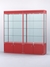 Витрина "АЛПРО" №1-2м-500-2 (задняя стенка - стекло) Красный