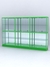 Витрина "АЛПРО" №4-3м-400-3 (задняя стенка - зеркало)  Зеленый