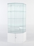 Витрина стеклянная "ИСТРА" угловая №20 шестигранная (с дверкой, задние стенки - зеркало) Белый