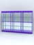Витрина "АЛПРО" №3-3м-400-3 (задняя стенка - зеркало) Фиолетовый