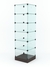 Витрина стеклянная "КУБ" №502 стаканчик (без дверок, передняя стенка - стекло) Дуб Венге