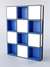 Стеллаж для разделения помещений "Стронг" №2 в стиле ЛОФТ Делфт голубой U525 ST9 + Белый + Черный каркас