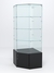 Витрина стеклянная "ИСТРА" угловая №15 пятигранная (с дверкой, задние стенки - стекло) Черный
