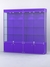Витрина "АЛПРО" №1-2м-400-1 (задняя стенка - ДВП) Фиолетовый