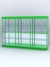 Витрина "АЛПРО" №3-3м-500-3 (задняя стенка - зеркало) Зеленый