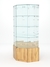 Витрина стеклянная "ИСТРА" угловая №20 шестигранная (с дверкой, задние стенки - зеркало) Дуб Золотистый