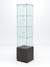 Витрина стеклянная "ИСТРА" №6 (с дверкой, задняя стенка - стекло)  Дуб Венге