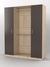 Шкаф гардеробный №1 с дверьми Дуб Сонома и Дуб Венге