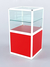 Прилавок из профиля "Стаканчик" №3 (с дверкой) Красный + Белый