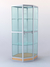Витрина "УГЛОВАЯ" №8 (закрытая, задняя стенка - стекло) метровая Бук Бавария