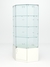 Витрина стеклянная "ИСТРА" угловая №18 шестигранная (с дверкой, задние стенки - стекло) Белый