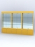 Витрина "АЛПРО" №1-3м-200-3 (задняя стенка - зеркало)  Желтый