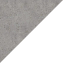 Витрина №300-3-600 (с дверками, задняя стенка - зеркало) Бетон Чикаго светло-серый + Белый