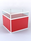 Прилавок из профиля угловой пятигранный №2 (без дверок), Красный + Белый
