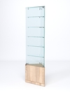 Витрина стеклянная "ИСТРА" угловая №505-У трехгранная (с дверками, бока - стекло), Дуб Сонома