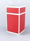 Прилавок под кассу из профиля №6 (без дверок), Красный + Белый