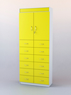Шкаф "АПТЕКА" №4, Белый + Цитрусовый желтый U131ST9