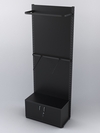 Пристенная система с комбо - поручнями для одежды "LOFT" №3-ЗС-Н 900мм, Черный