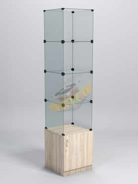 Витрина стеклянная "КУБ" №106 стаканчик (без дверок, передняя стенка - стекло)