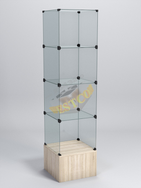 Витрина стеклянная "КУБ" №110 стаканчик (без дверок, передняя стенка - стекло)