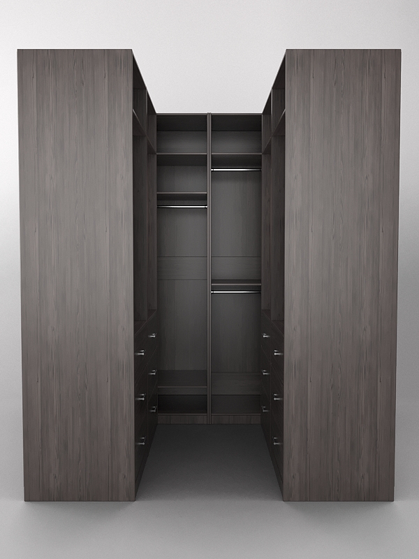Комплект гардеробных шкафов "Комфорт" №1 Флитвуд серая лава H3453 ST22