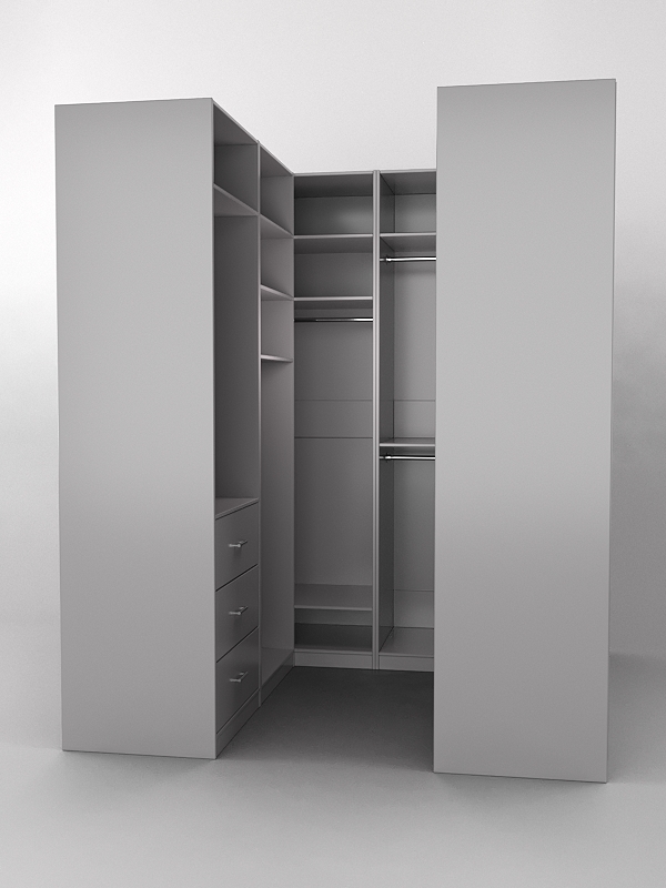 Комплект гардеробных шкафов "Комфорт" №3 Серый