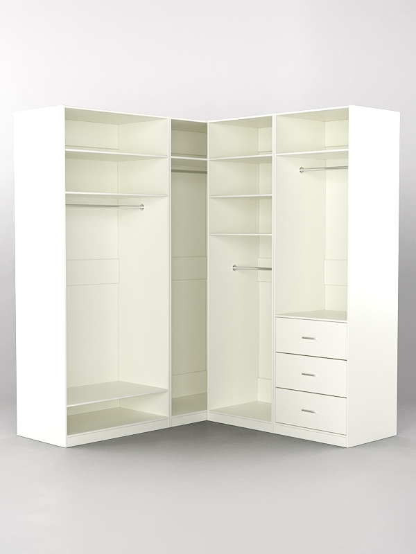Комплект гардеробных шкафов "Комфорт" №5 Белый