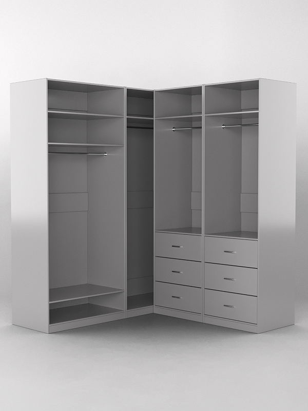 Комплект гардеробных шкафов "Комфорт" №7 Серый