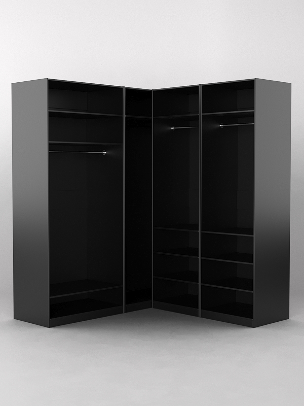 Комплект гардеробных шкафов "Комфорт" №8 Черный