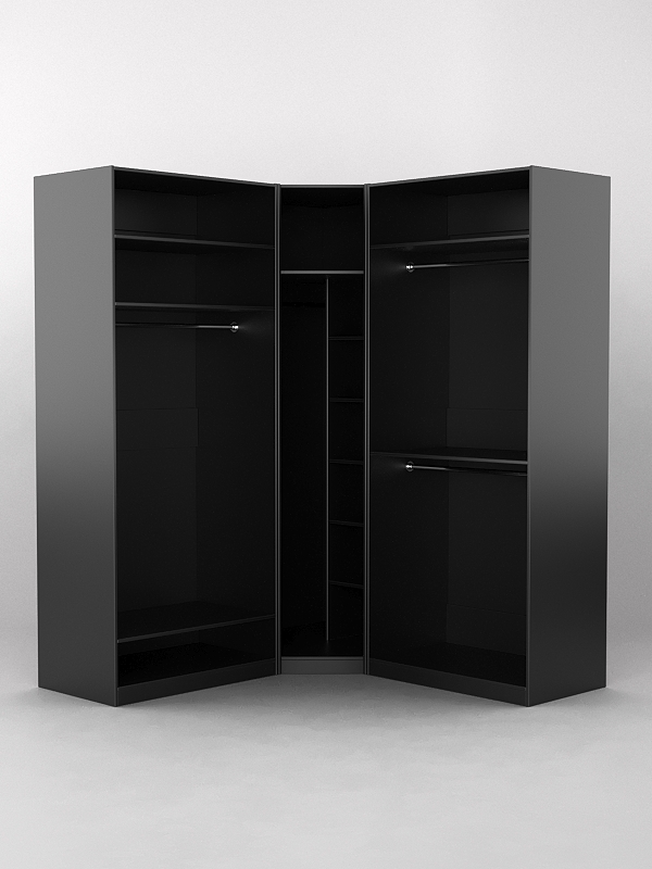 Комплект гардеробных шкафов "Комфорт" №9 Черный