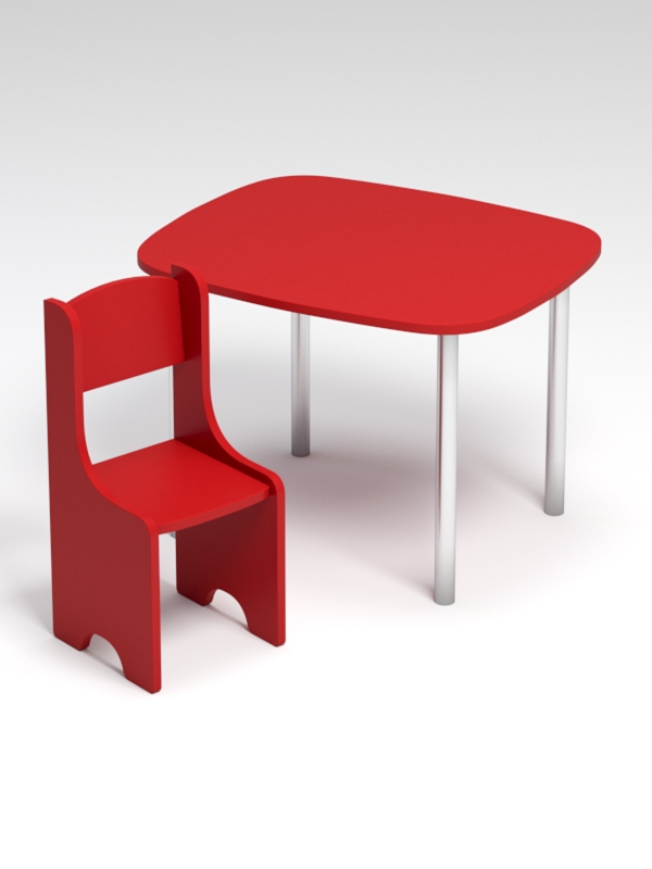 Детский стол и стул №2 Красный